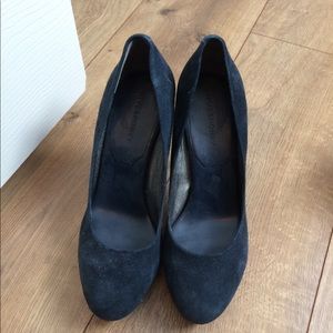 Suede navy pumps by hive and honey